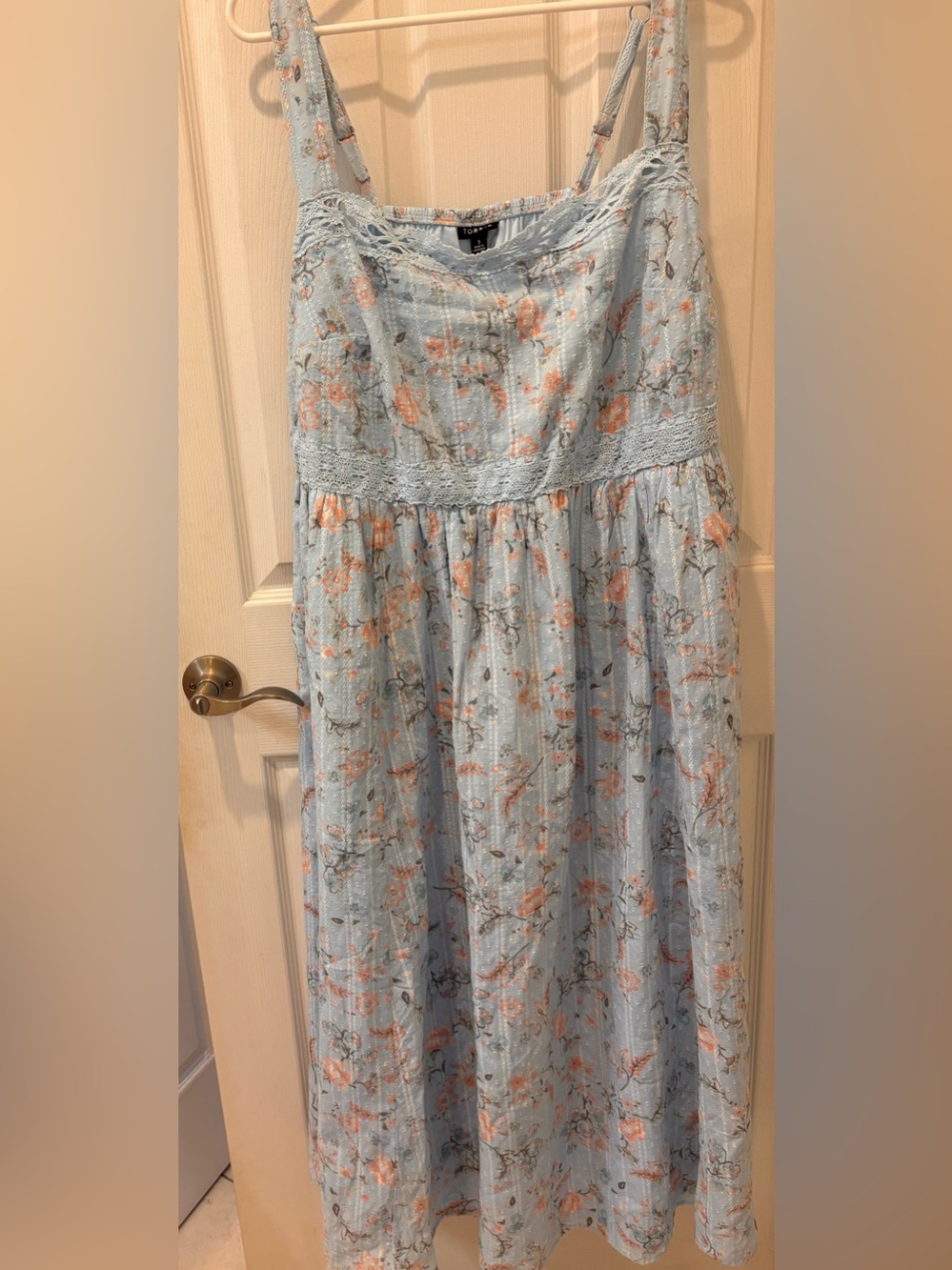 Torrid Light Blue Floral Sleeveless Dress